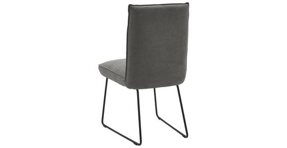 STUHL - Dunkelgrau/Schwarz, Design, Textil/Metall (49/93/59cm) - Dieter Knoll