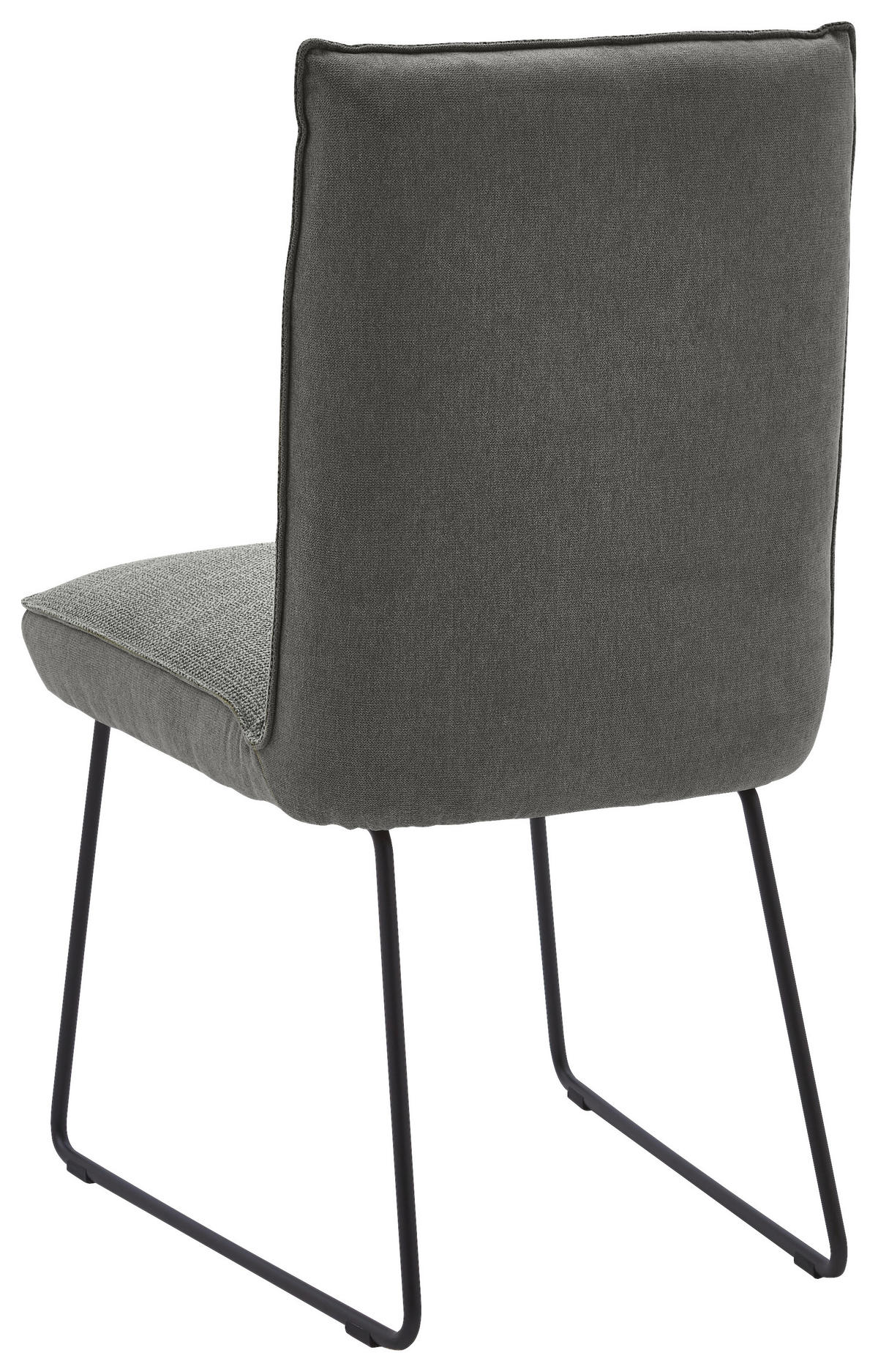 STUHL  in Stahl Flachgewebe  - Dunkelgrau/Schwarz, Design, Textil/Metall (49/93/59cm) - Dieter Knoll