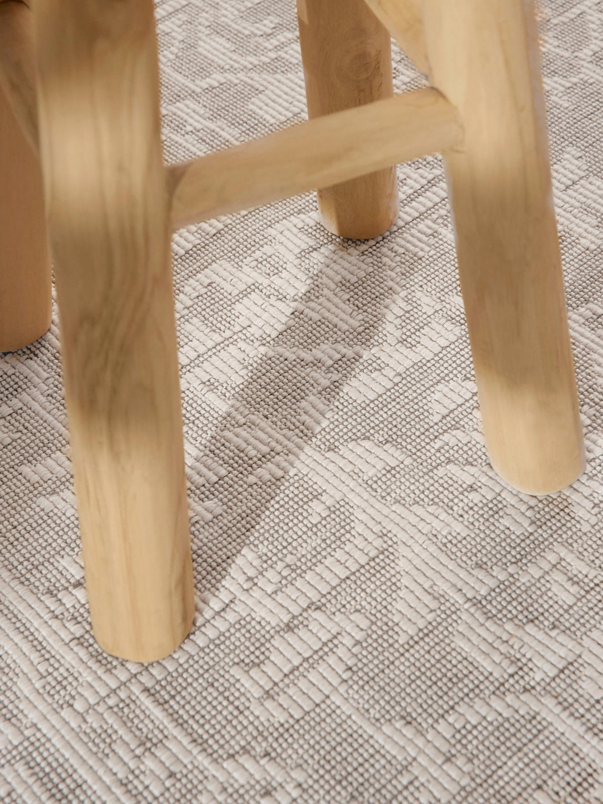 OUTDOORTEPPICH 160 cm Duet Grau, Weiß  - Weiß/Grau, Design, Kunststoff (160cm)