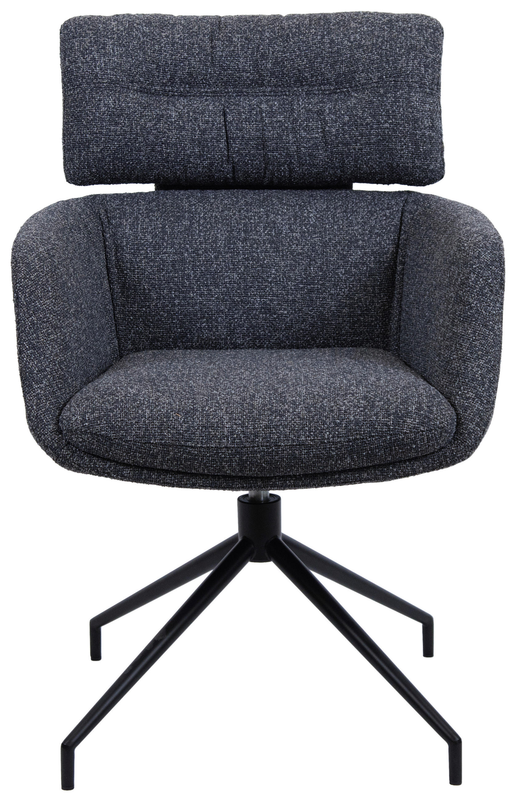 ARMLEHNSTUHL  in Eisen Webstoff  - Eichefarben/Dunkelgrau, Design, Holz/Textil (62/92/66cm) - Dieter Knoll