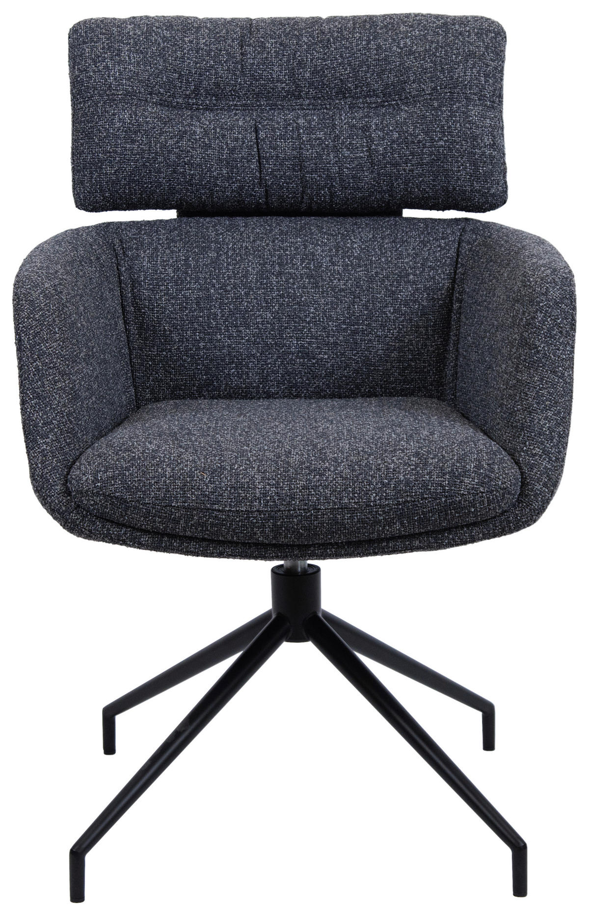 ARMLEHNSTUHL  in Eisen Webstoff  - Eichefarben/Dunkelgrau, Design, Holz/Textil (62/92/66cm) - Dieter Knoll