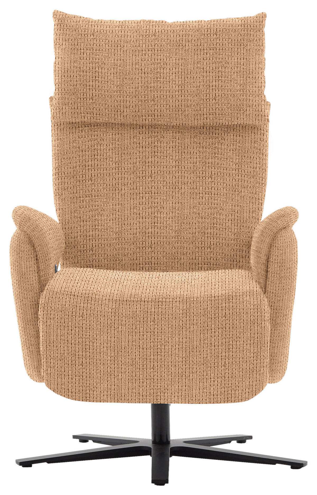 FERNSEHSESSEL in Struktur Cognac  - Cognac/Schwarz, Modern, Textil/Metall (73/113-117/85cm) - Cantus