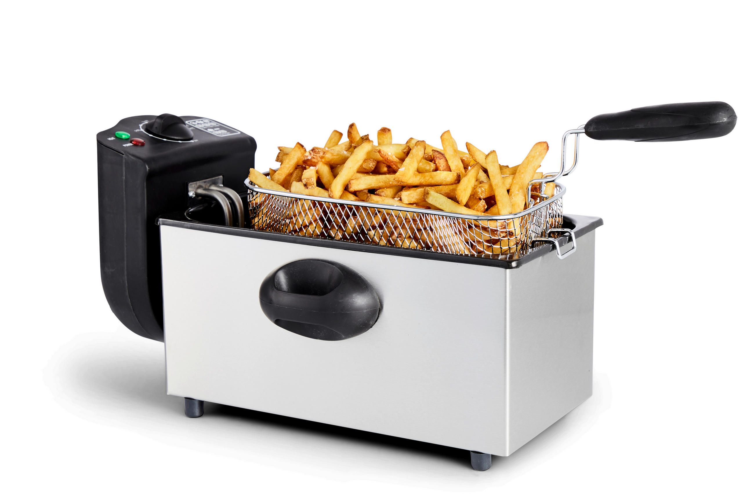 FRITTEUSE 3 L  - Silberfarben, KONVENTIONELL, Kunststoff/Metall (52/26,5/26,5cm) - Atrigo
