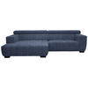ECKSOFA in Webstoff Dunkelblau  182/279 cm  - Schwarz/Dunkelblau, KONVENTIONELL, Textil/Metall (182/279cm) - Hom`in