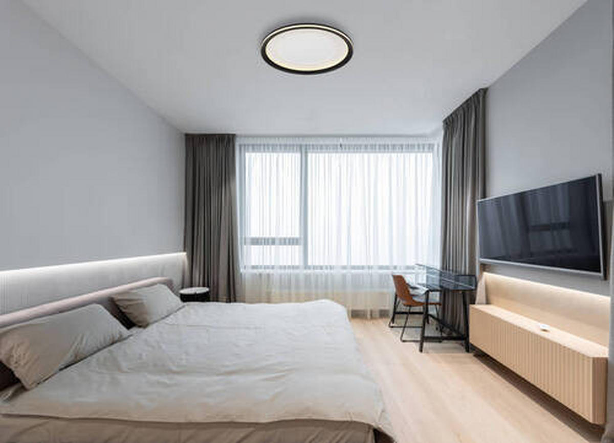 PLAFONIERĂ - alb/opal, Design, plastic/metal (41,5/6cm) - Globo