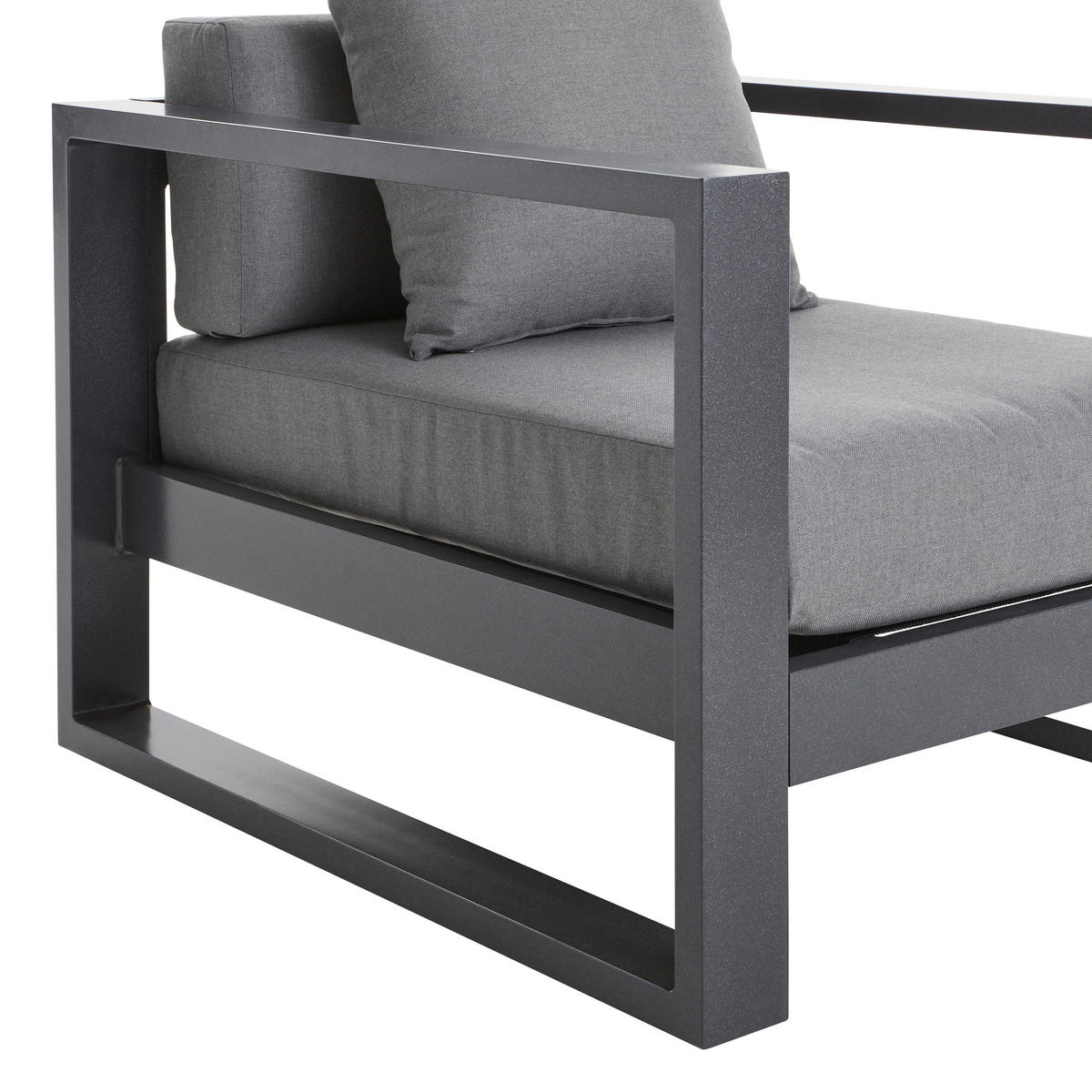 LOUNGESESSEL  - Anthrazit, Design, Textil/Metall (76/60/90cm) - Amatio