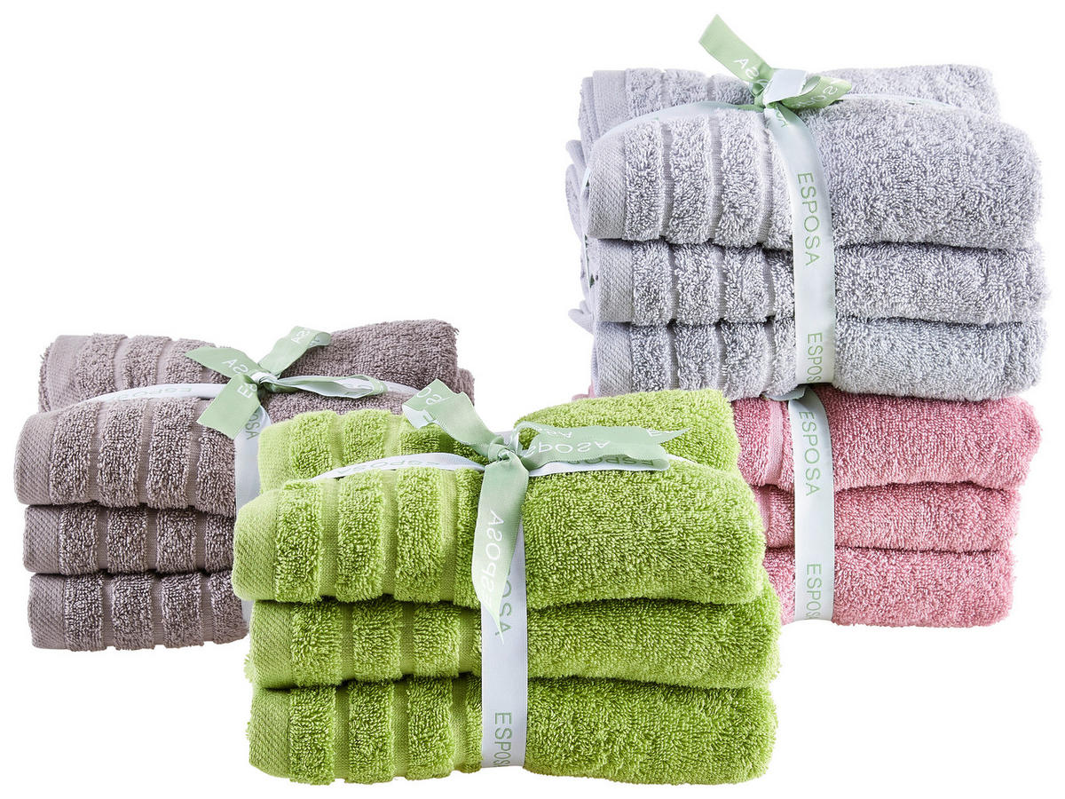 FROTTÍR TÖRÖLKÖZŐ SZETT 50/90 cm mauve  - mauve, Basics, textil (50/90cm) - Esposa