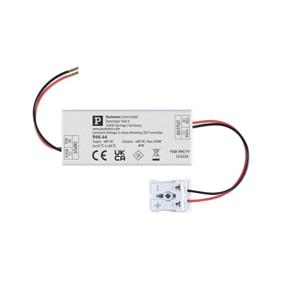 DIMMER 8,0/3,5 cm  - Weiß, Basics, Kunststoff (8,0/3,5cm) - Paulmann