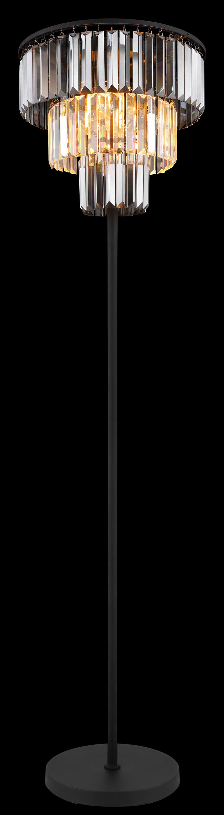 STEHLEUCHTE 40/160 cm    - Klar/Schwarz, LIFESTYLE, Glas/Kunststoff (40/160cm)
