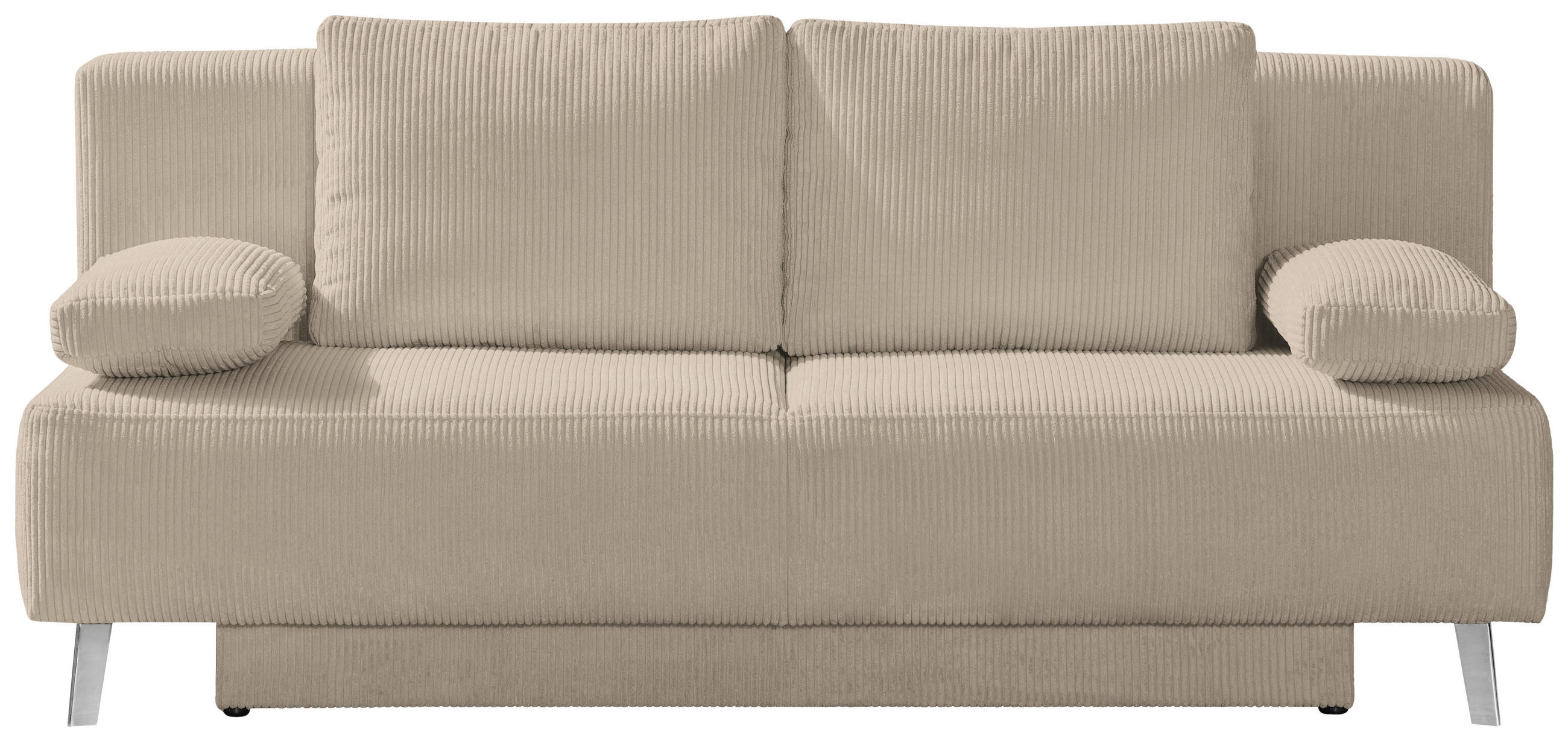 SCHLAFSOFA Cord Hellbraun  - Hellbraun, Modern, Textil/Metall (193/85/88cm) - Novel