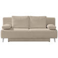 SCHLAFSOFA Spicy in Cord Hellbraun  - Hellbraun, MODERN, Textil/Metall (193/85/88cm) - Novel
