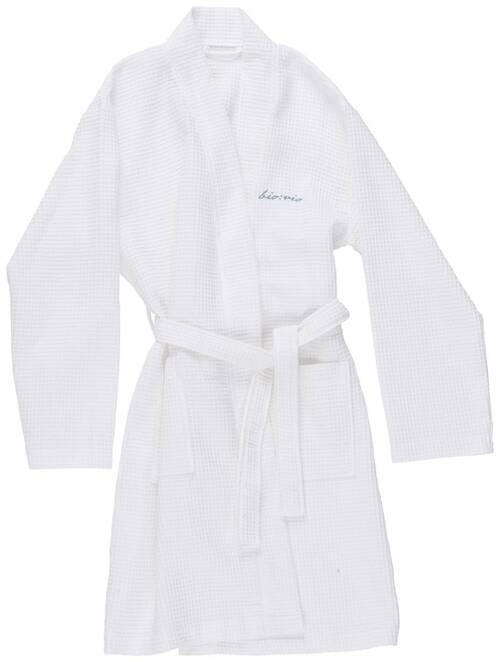 BADEMANTEL  - Hellgrau/Weiß, Basics, Textil (XLnull) - Bio:Vio