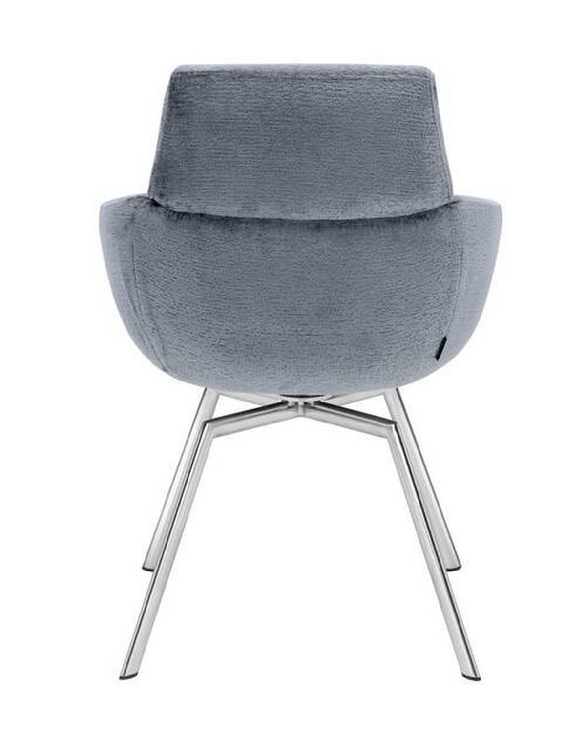 ARMLEHNSTUHL  in Stahl Velours  - Edelstahlfarben/Grau, Design, Textil/Metall (63/84/62cm) - Venjakob