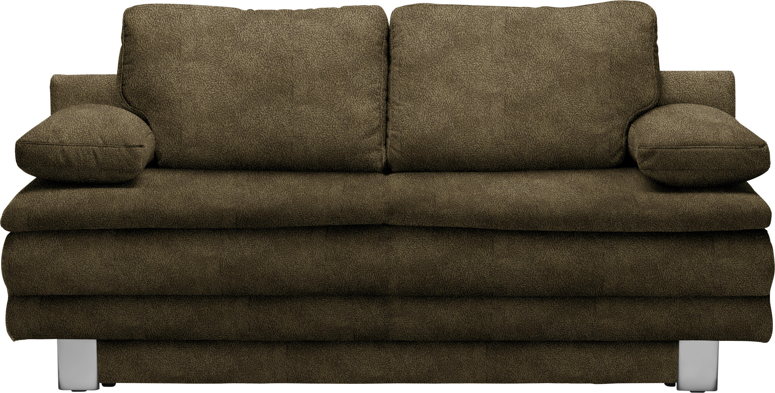 SCHLAFSOFA in Flachgewebe Grün  - Chromfarben/Grün, Design, Textil/Metall (194/96/86cm) - Novel