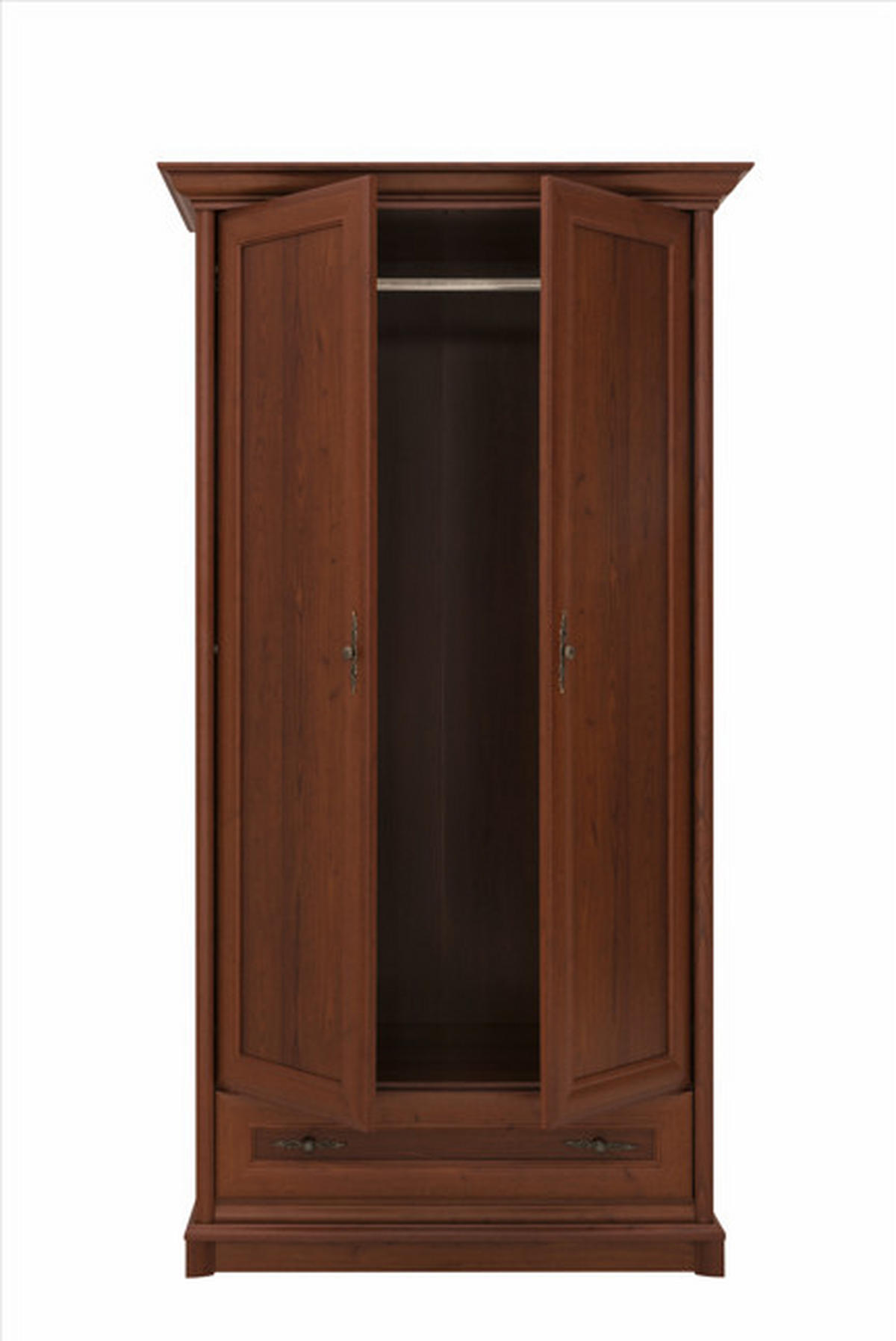Dulap Cu Uși Rotative, 110/204,5/65,5 cm, castaniu - castaniu/alămiu, Natur, metal/material pe bază de lemn (110/204,5/65,5cm) - Cantus