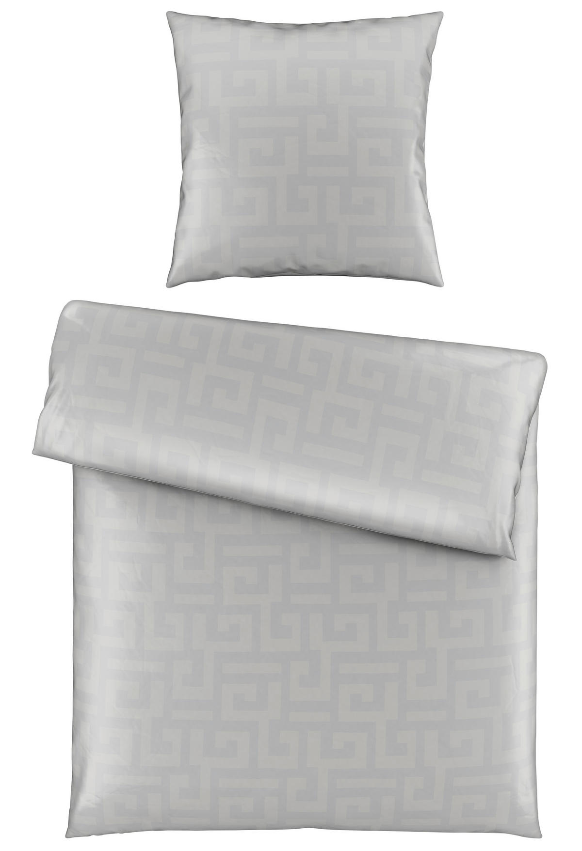 WENDEBETTWÄSCHE Satin 155/220 cm  - Silberfarben, Basics, Textil (155/220cm) - Bio:Vio