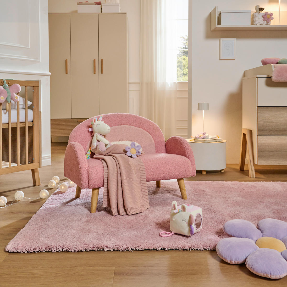 KINDERSITZBANK Samy  - Pink/Rosa, Trend, Holz/Kunststoff (79/56/48cm) - Jimmylee