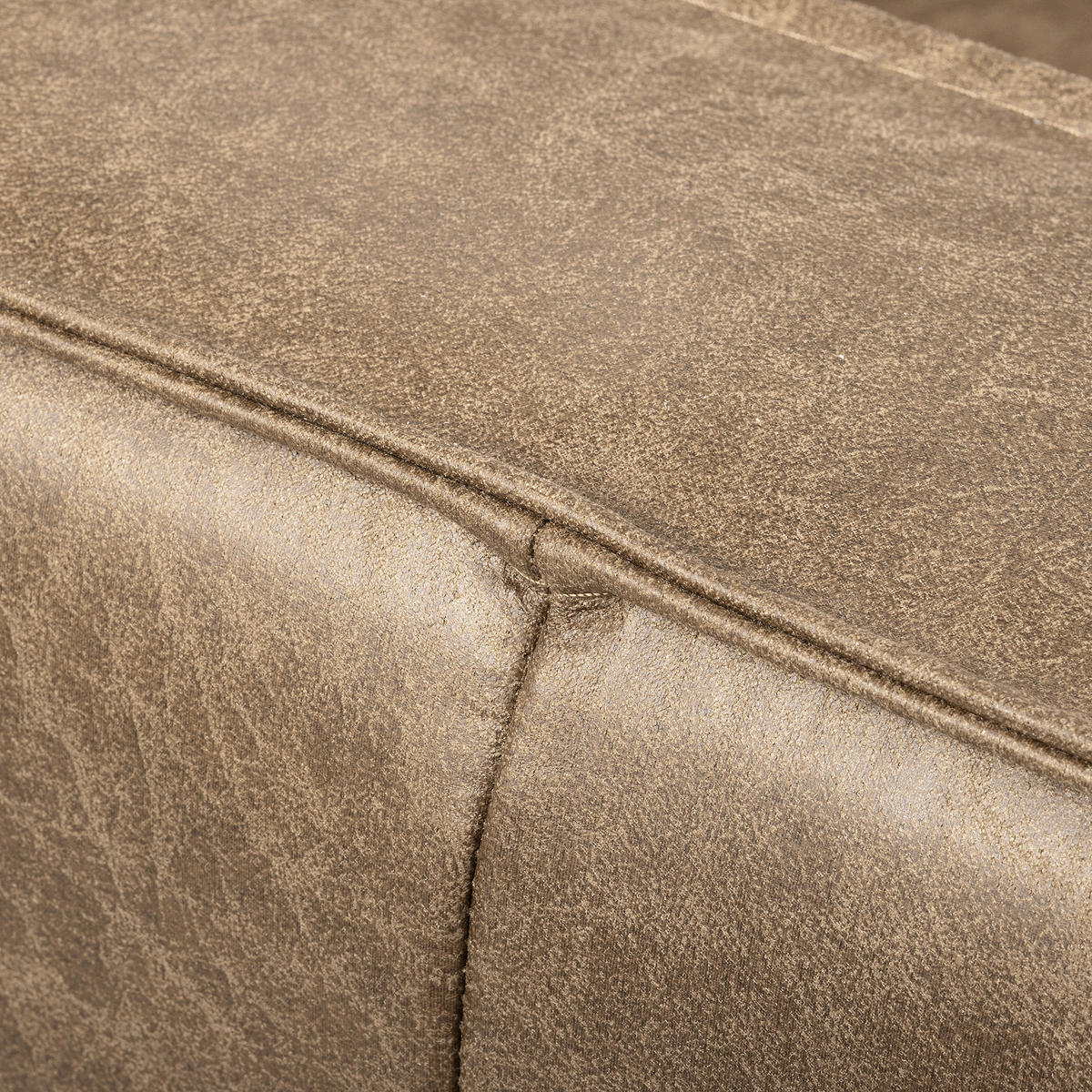 SESSEL Lederlook Echtleder Graubraun  - Graubraun/Schwarz, Design, Leder/Textil (88/85/92cm) - Livetastic