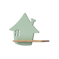 VÄGGLAMPA FÖR BARN House 35/12/26 cm   - mintgrön, Basics, metall/trämaterial (35/12/26cm)