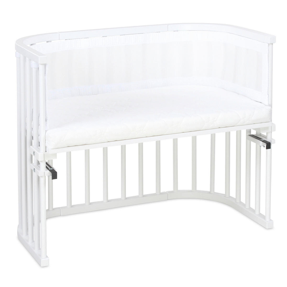 NESTCHEN babybay Nestchen 3D Mesh  - Weiß, Basics, Naturmaterialien (200/24/2cm) - Tobi