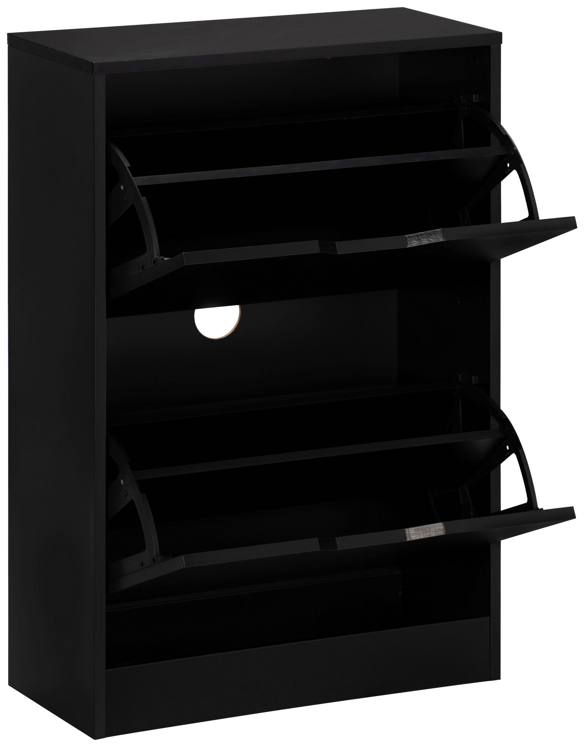 PANTOFAR 55/80,5/23,5 cm  - negru, Design, material pe bază de lemn (55/80,5/23,5cm) - Livetastic