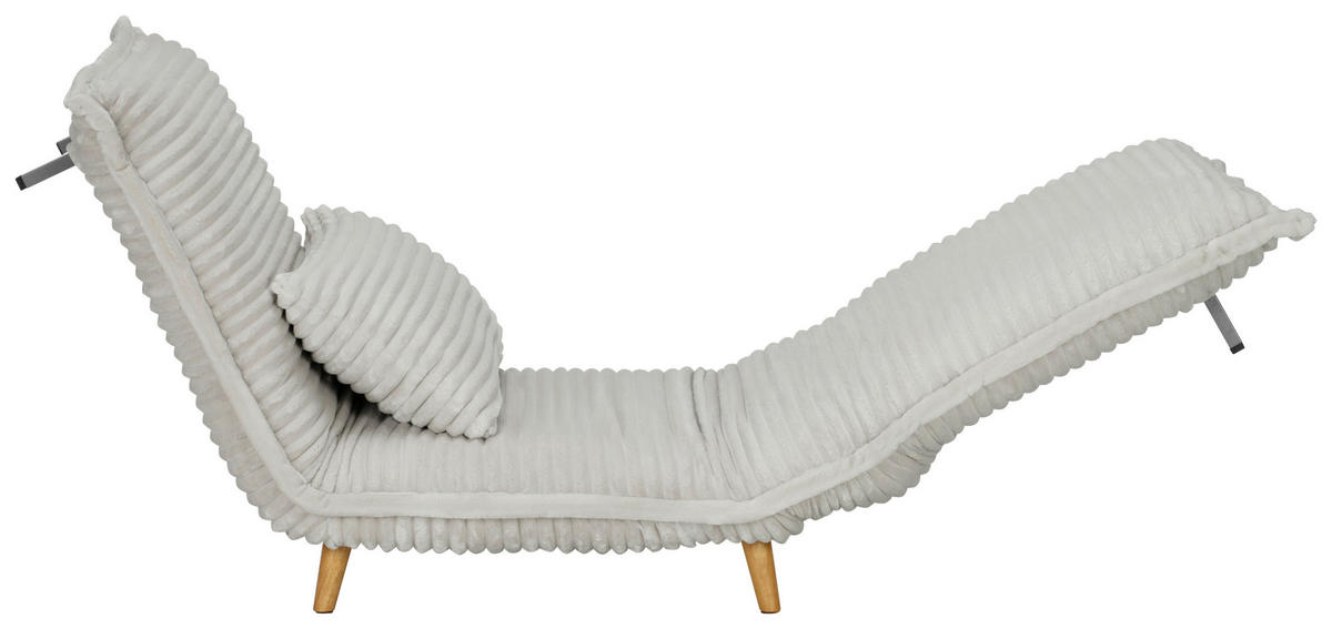 SCHLAFSESSEL Cord Weiß    - Walnussfarben/Weiß, MODERN, Holz/Textil (76/85/83cm) - Livetastic