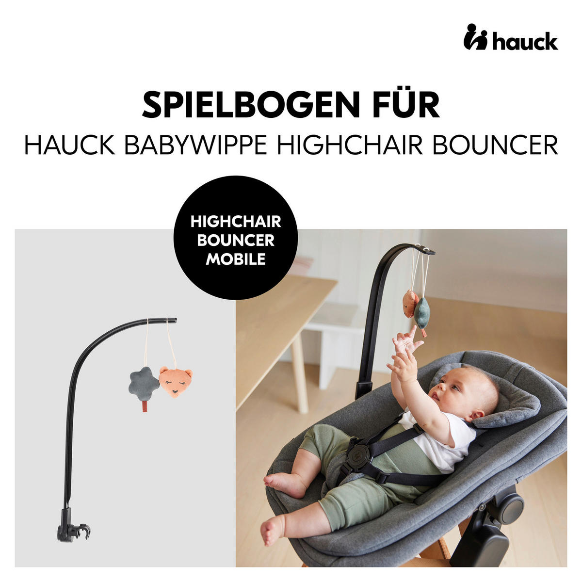 MOBILE Highchair Bouncer Mobile  - Basics (40/20/3,5cm) - Hauck