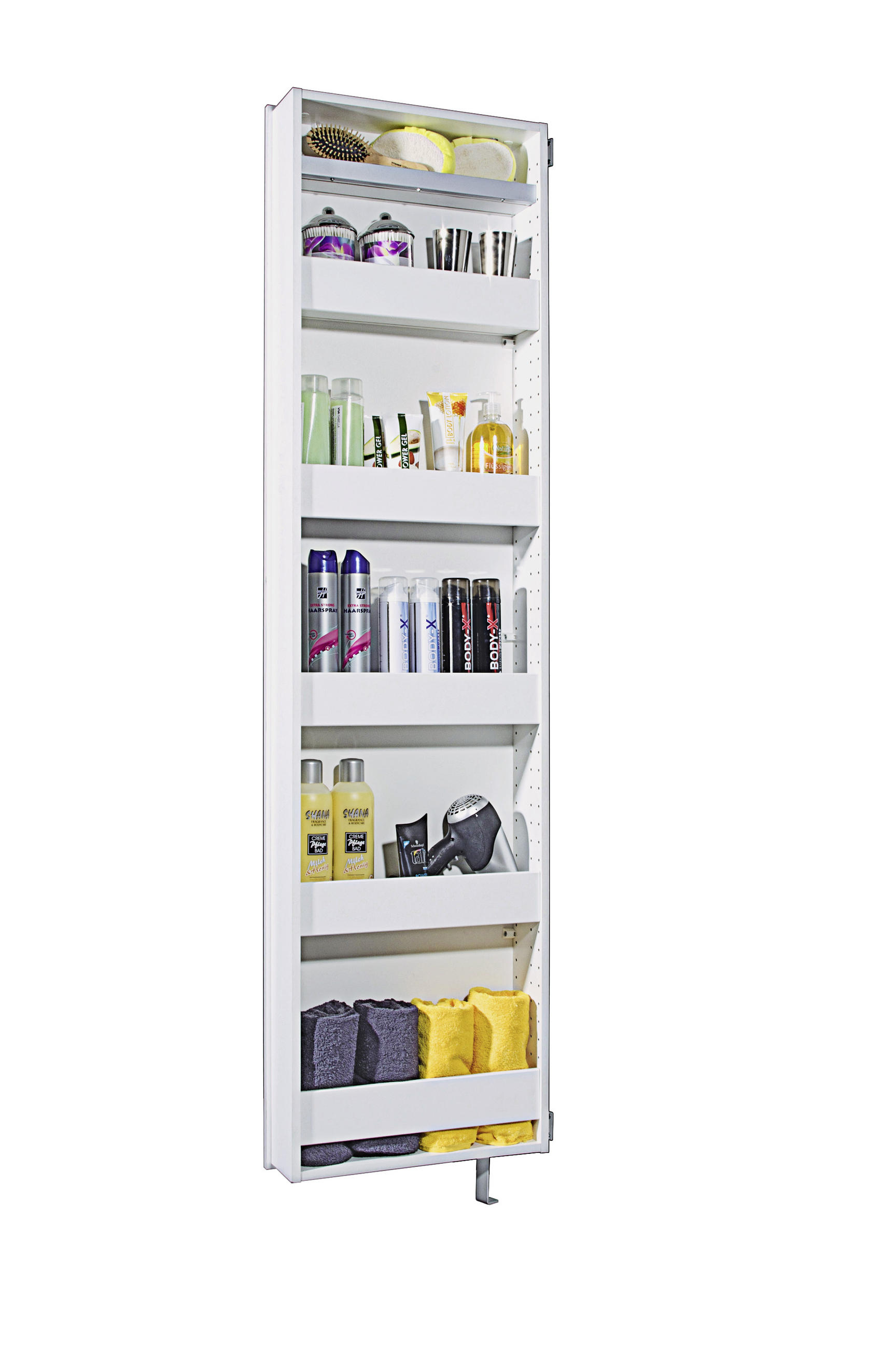 SCHUHSCHRANK Weiß  - Weiß, Design, Glas/Holz (50/195/18cm) - Xora