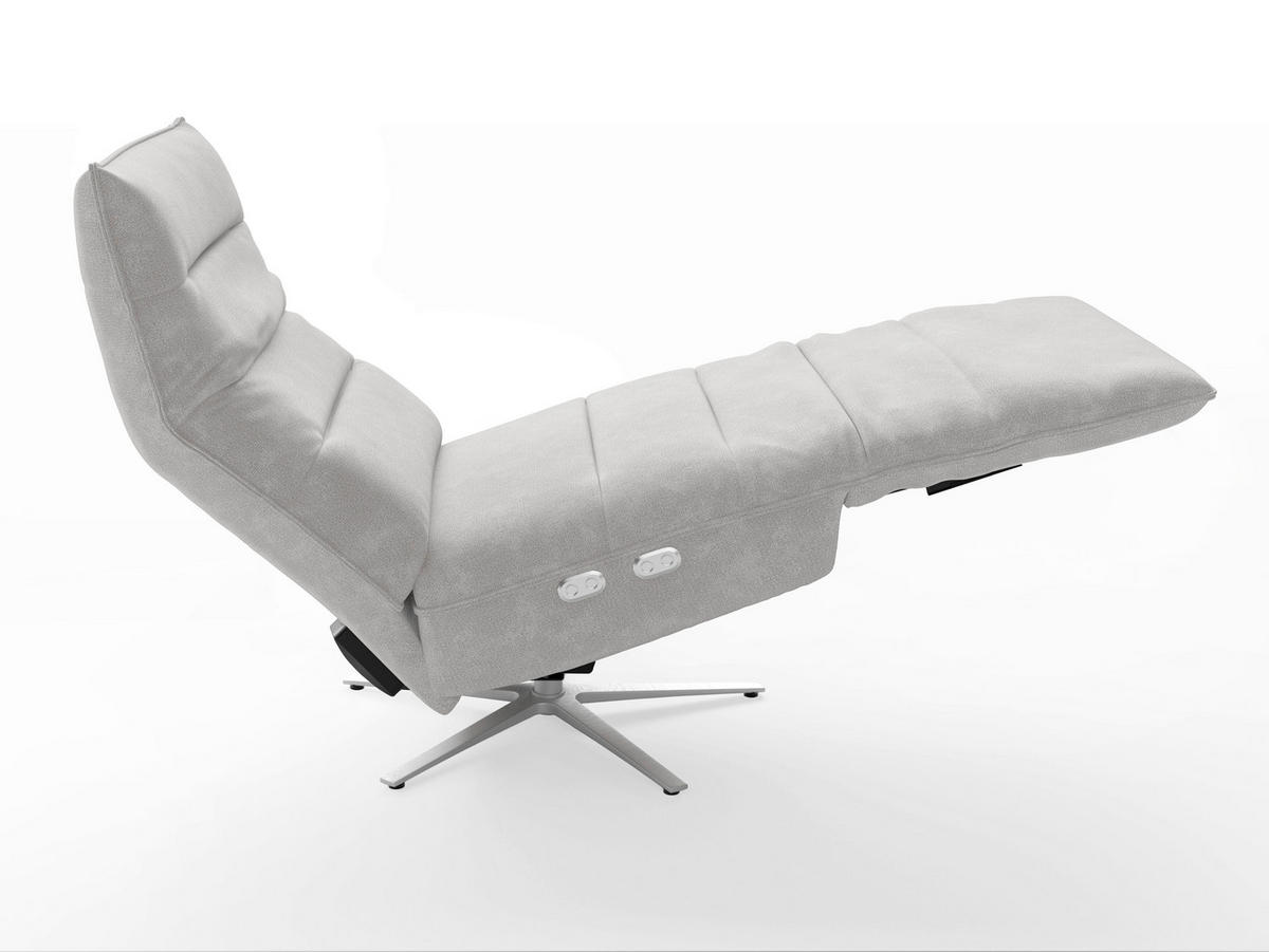 RELAXAČNÍ KŘESLO, textil, barvy stříbra - barvy stříbra, Basics, kov/textil (80/109/98cm) - Sit & More