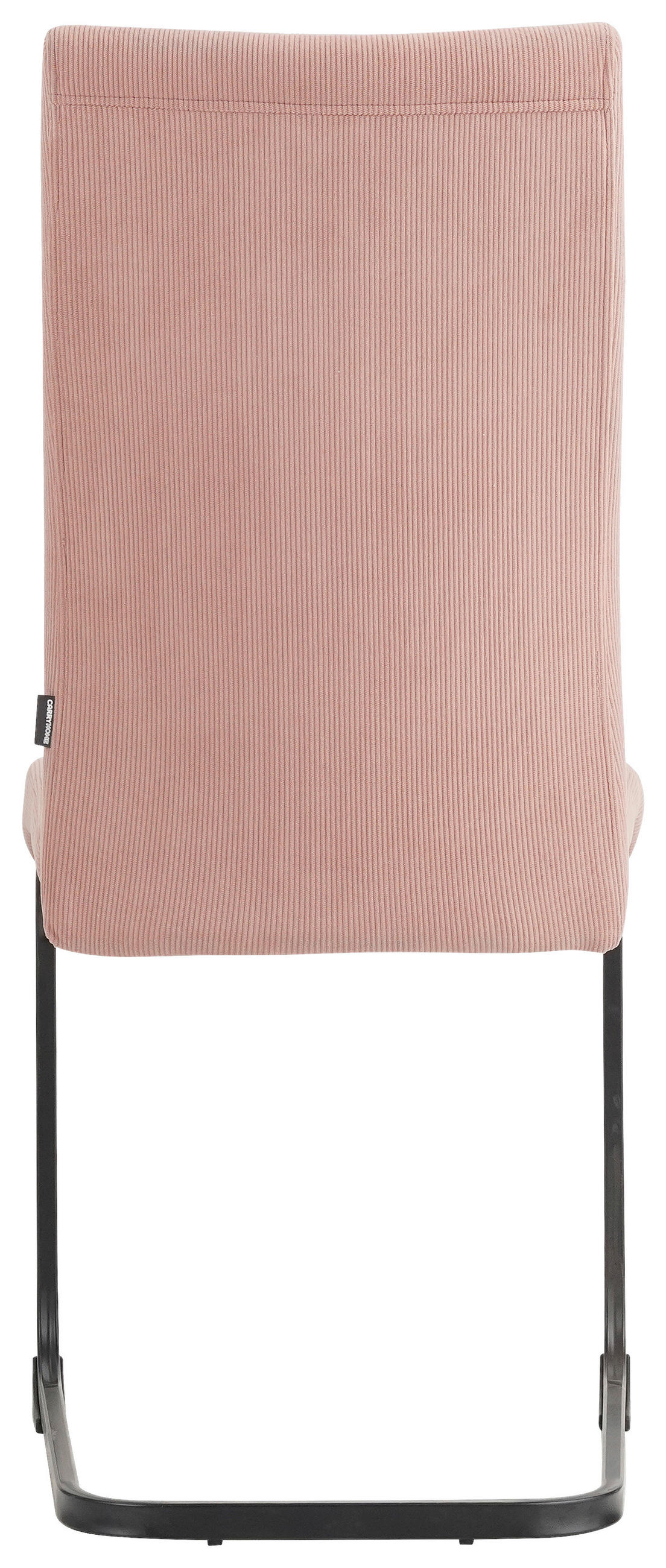 SCHWINGSTUHL  in Eisen Mikrofaser  - Altrosa/Schwarz, Design, Textil/Metall (44/100/59cm) - Carryhome