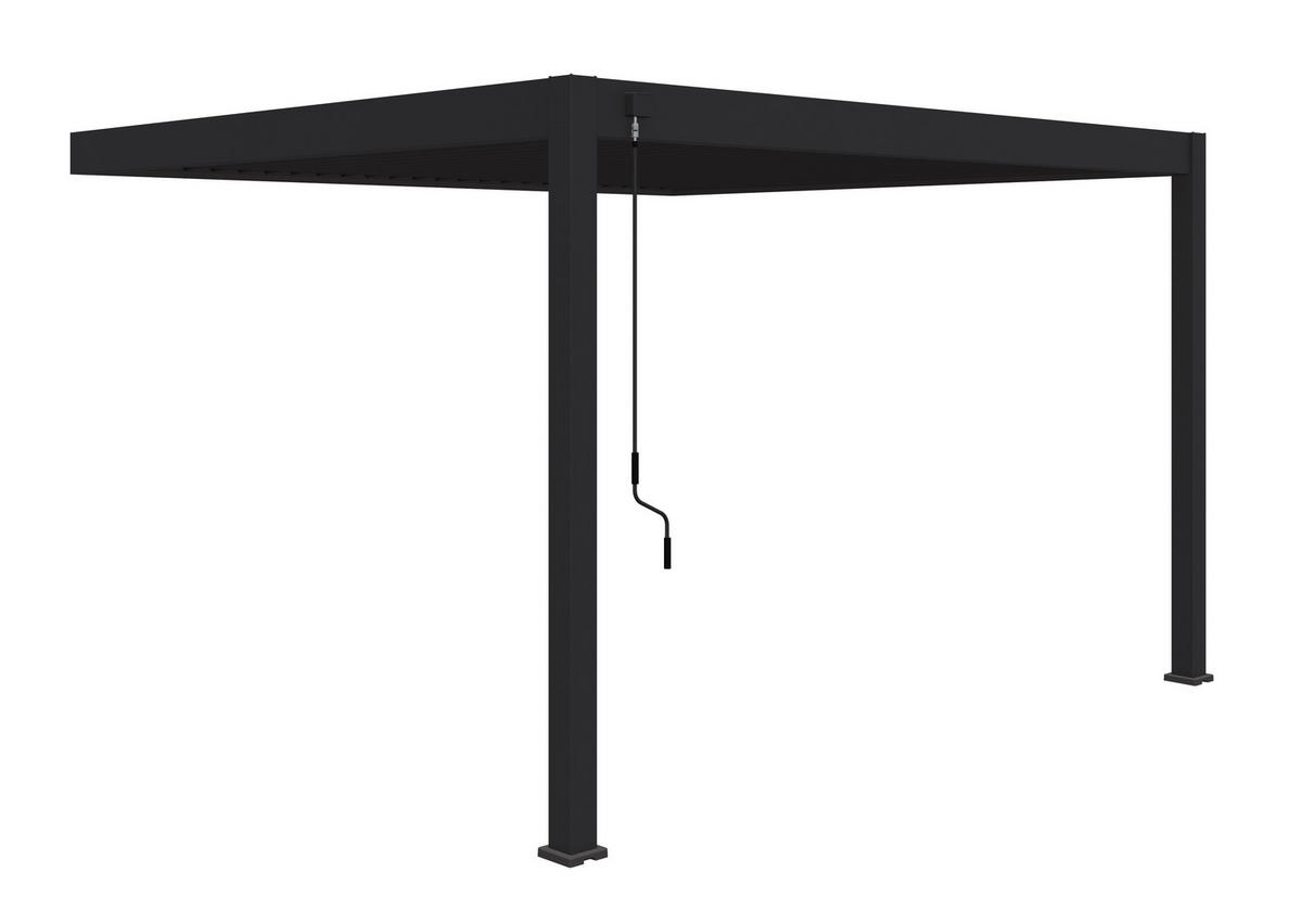 PERGOLA 400/255/360 cm Aluminium  - Anthrazit, Basics, Metall (400/255/360cm) - Gardenson