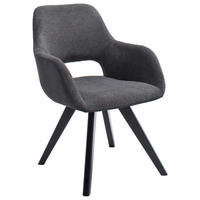 ARMLEHNSTUHL in Holz, Textil Anthrazit  - Anthrazit/Schwarz, Design, Holz/Textil (56/86/64cm) - Lomoco