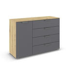 KOMMODE  in 120/81/42 cm  - Chromfarben/Dunkelgrau, Design, Holzwerkstoff/Metall (120/81/42cm) - Xora