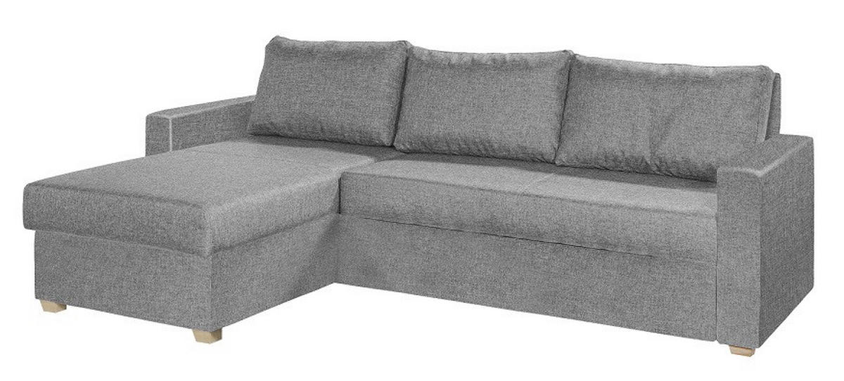 SJEDEĆA GARNITURA drvni materijal, tekstil, drvo  siva   - siva/boje hrasta, Design, drvni materijal/tekstil (230/155cm) - Xora