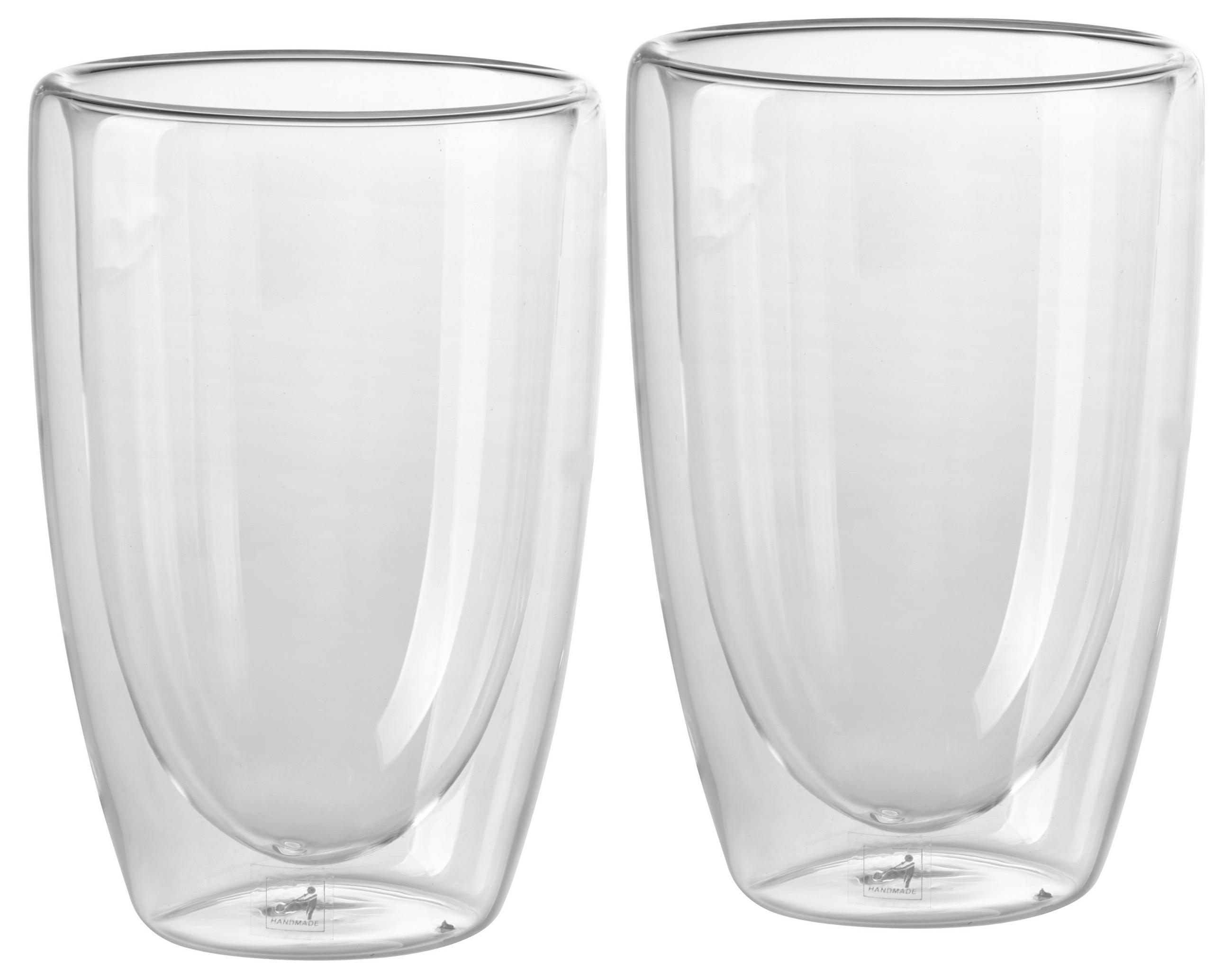 KAFFEEBECHER DUO II 400 ml  - Klar, Design, Glas (18,1/14/9,4cm) - Leonardo