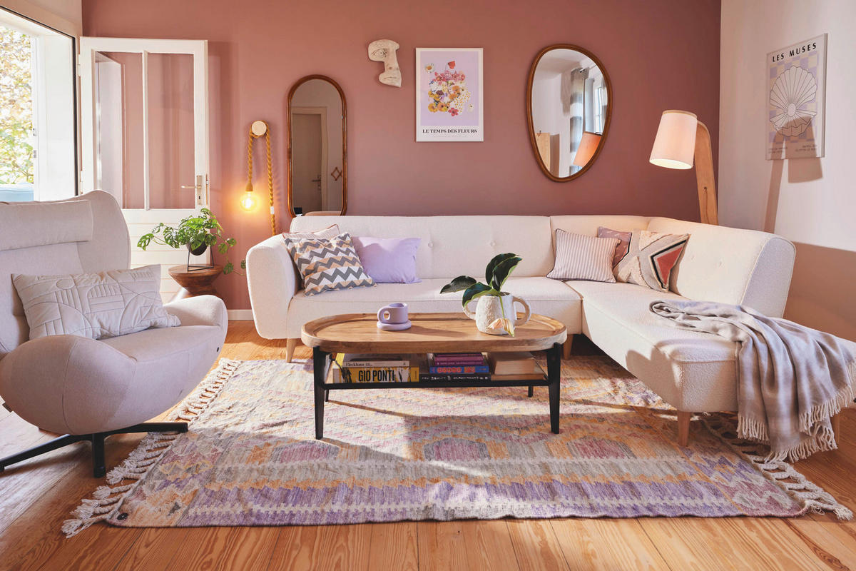 COUCHTISCH Mangoholz massiv 120/50/40 cm oval Naturfarben, Schwarz  - Schwarz/Naturfarben, Design, Holz/Metall (120/50/40cm) - MID.YOU