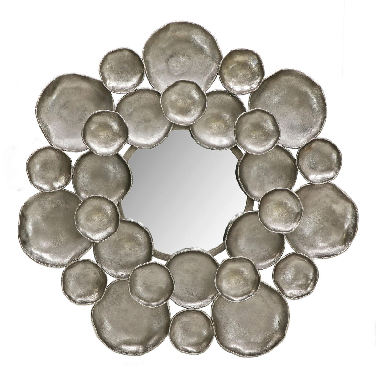 WANDSPIEGEL Silberfarben  - Silberfarben, KONVENTIONELL, Glas/Metall (91/91/2cm)