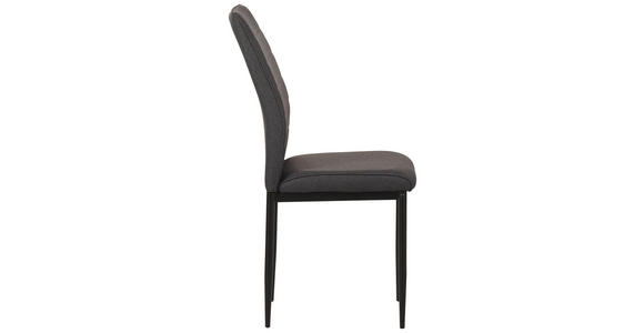 STUHL Mikrofaser Grau - Schwarz/Grau, MODERN, Textil/Metall (43,5/96/58cm) - Carryhome