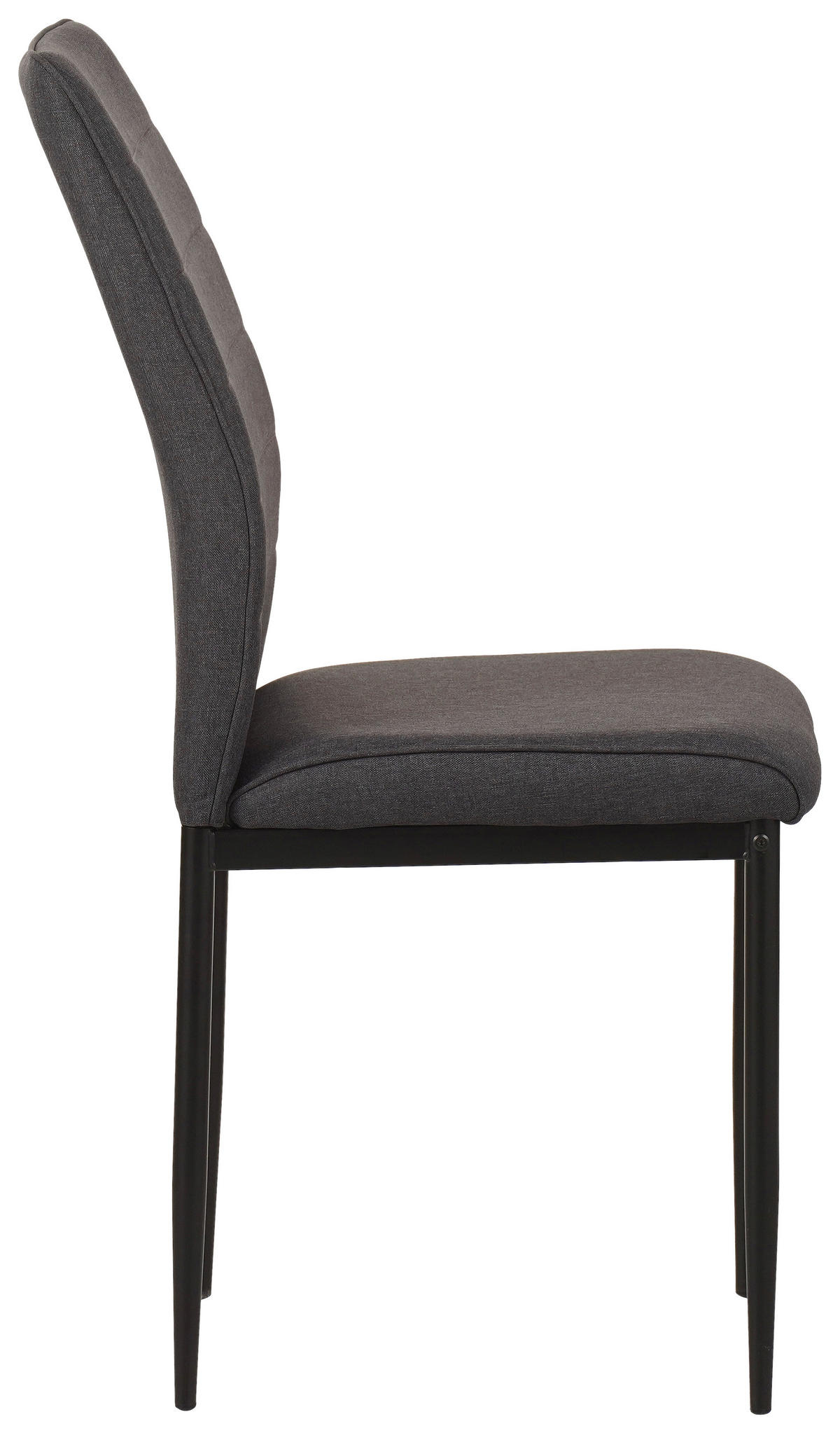 STUHL  in Eisen Mikrofaser Metall, Textil  - Schwarz/Grau, MODERN, Textil/Metall (43,5/96/58cm) - Carryhome