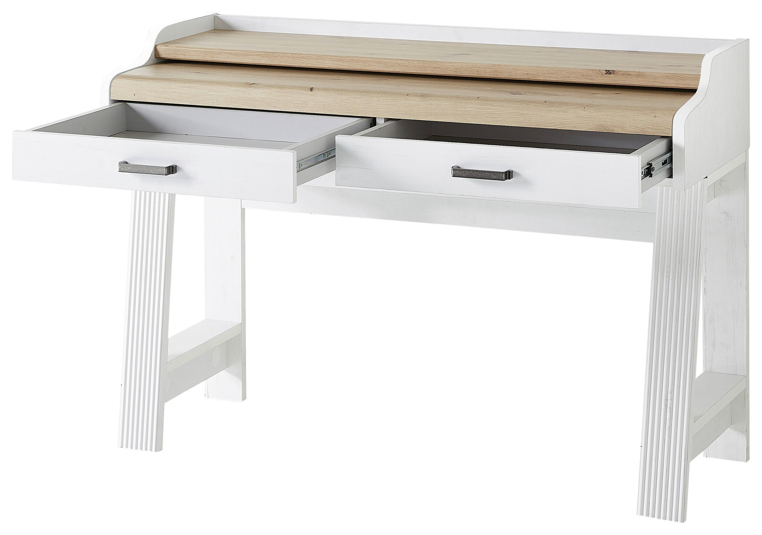 SEKRETÄR 120/84/53 cm  - Weiß/Eiche Artisan, KONVENTIONELL, Holzwerkstoff/Metall (120/84/53cm) - Carryhome