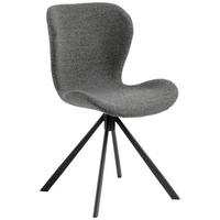 STUHL  Sitzfläche 360° drehbar Webstoff  Anthrazit  - Anthrazit/Schwarz, Design, Textil/Metall (46,5/81/53cm)