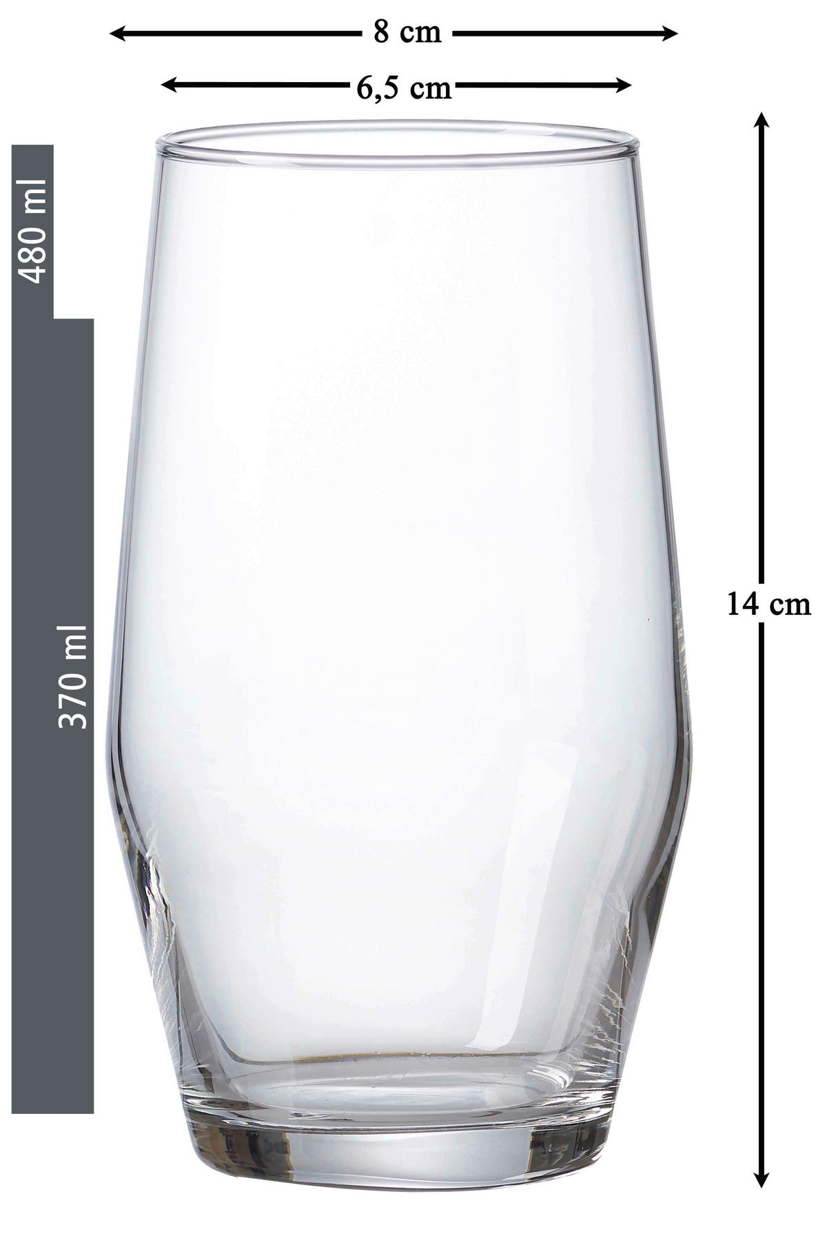 Pahar Long Drink 370 ml  - străveziu, Basics, sticlă (370ml) - Ritzenhoff Breker
