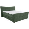 BOXSPRINGBETT 140/200 cm  in Dunkelgrün  - Chromfarben/Dunkelgrün, KONVENTIONELL, Textil/Metall (140/200cm) - Esposa