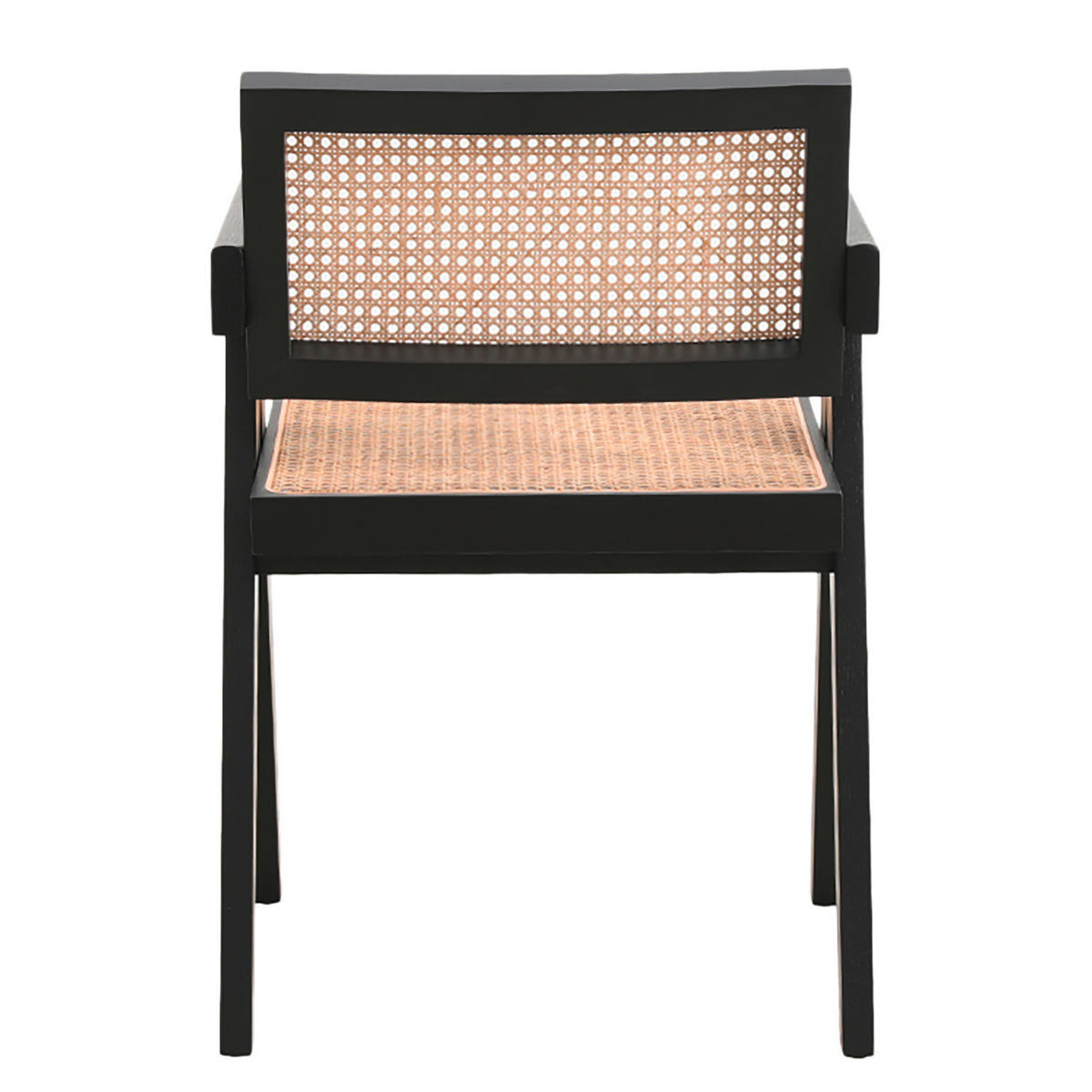 STOL MED ARMSTÖD  - svart/naturfärgad, Lifestyle, trä (51/78/53cm) - home24