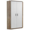 HÖRNGARDEROB 95/199/95 cm  - vit/aluminiumfärg, Klassisk, trämaterial/plast (95/199/95cm) - Carryhome