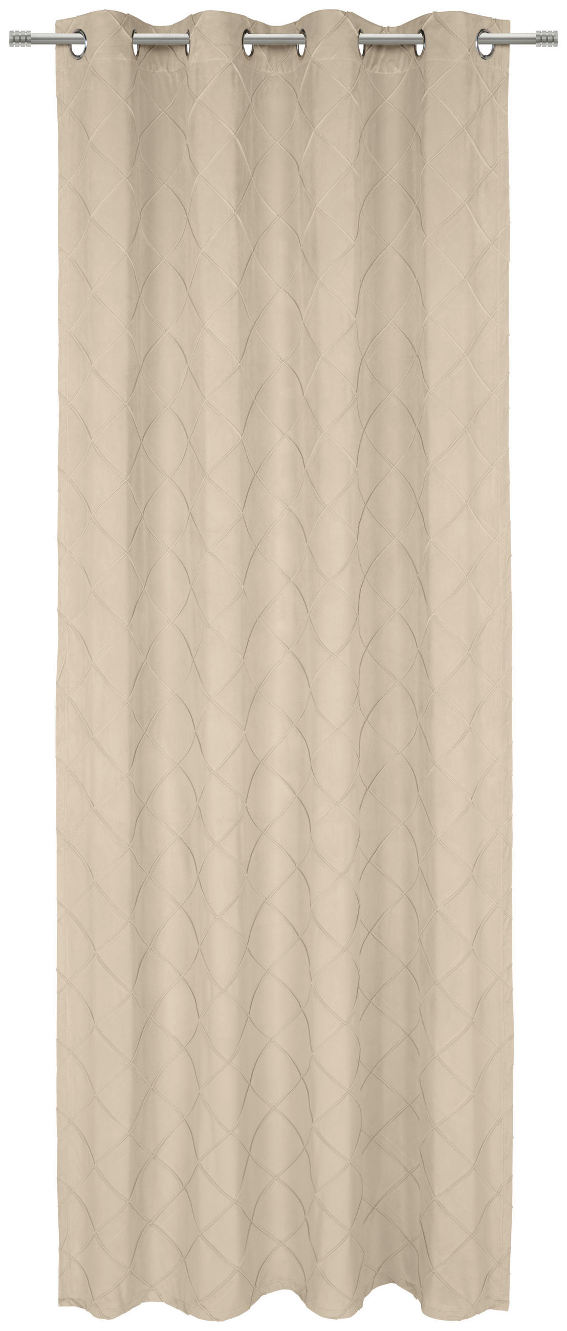ÖSENVORHANG blickdicht  - Sandfarben, Basics, Textil (135/245cm) - Esposa