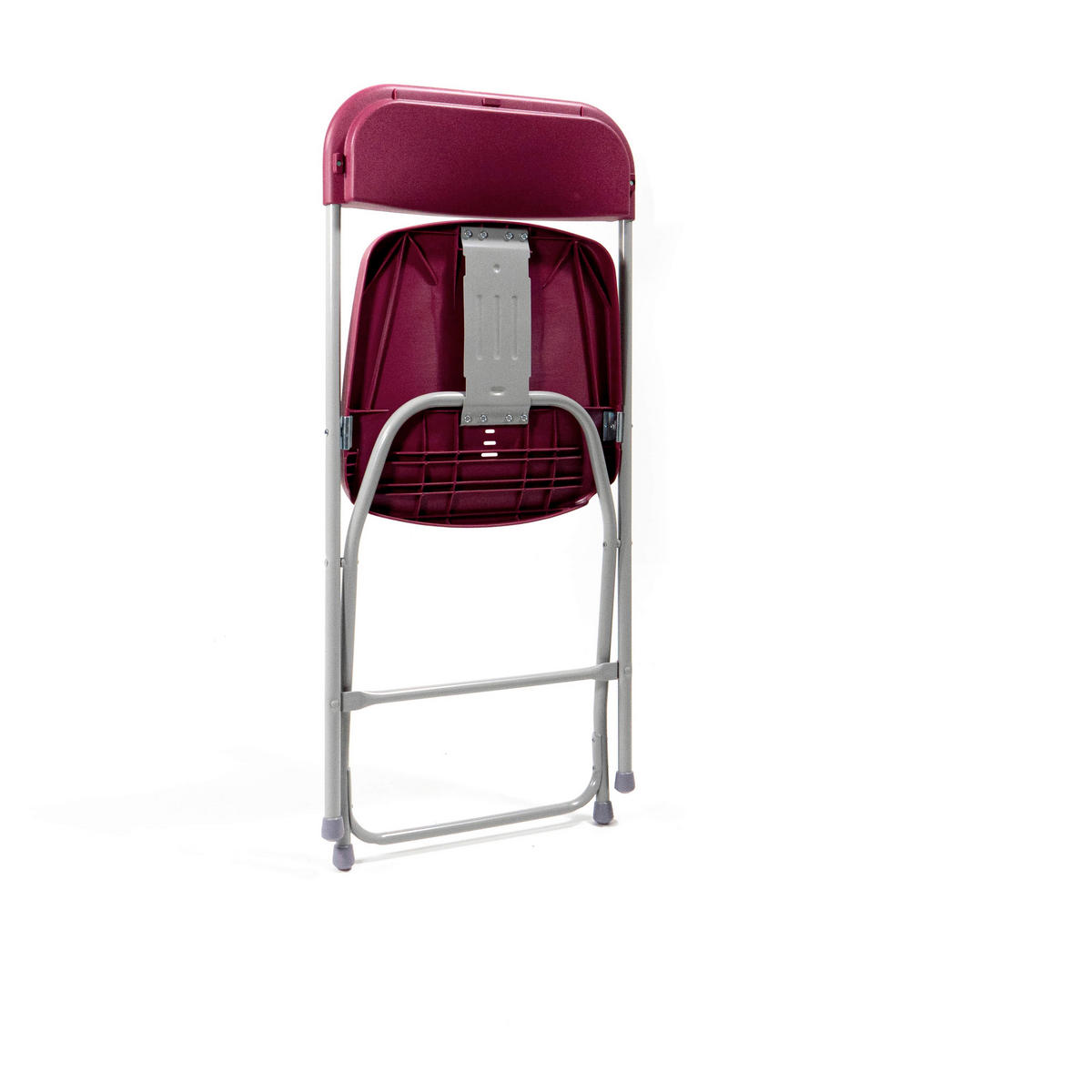 KLAPPSESSEL-SET in Metall, Kunststoff Grau, Bordeaux  - Bordeaux/Grau, LIFESTYLE, Kunststoff/Metall (43/80/49cm)