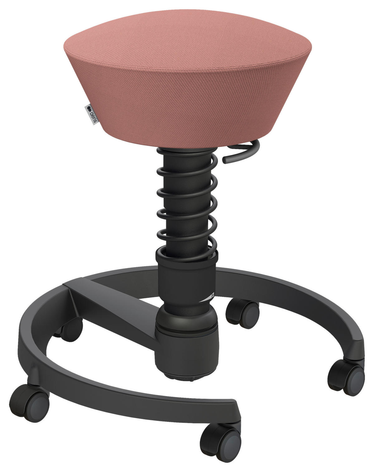 BÜROHOCKER 55/45,66/55 cm  - Schwarz/Rosa, Basics, Kunststoff/Textil (55/45,66/55cm) - Aeris