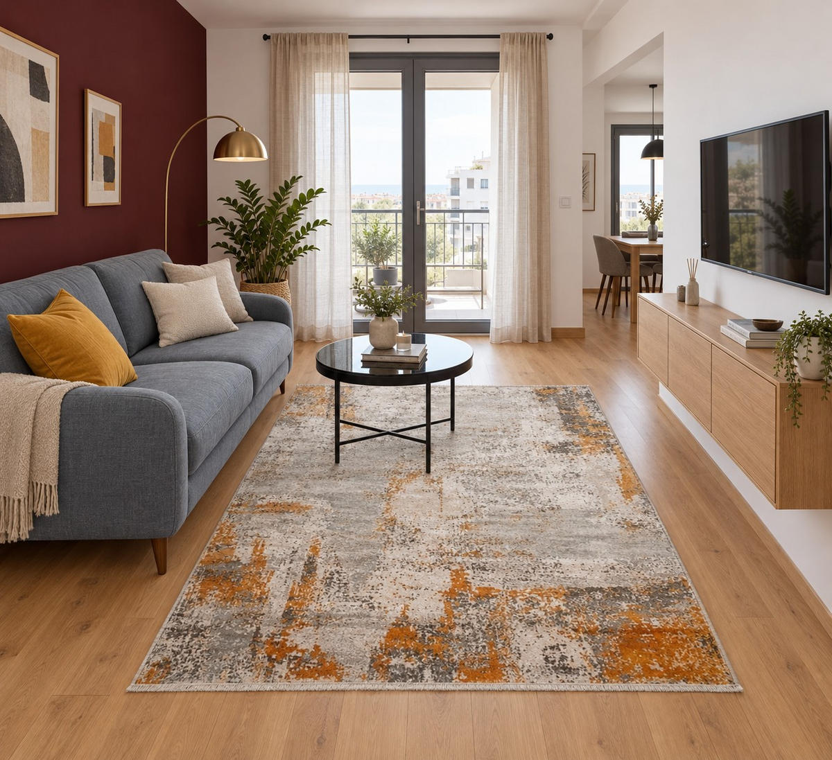 Covor Vintage Apollo  - auriu, Design, textil (200/290cm) - Dieter Knoll