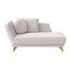 RÉCAMIERE in Flachgewebe Hellgrau  - Eichefarben/Hellgrau, Modern, Holz/Textil (205/74/94cm) - Bali